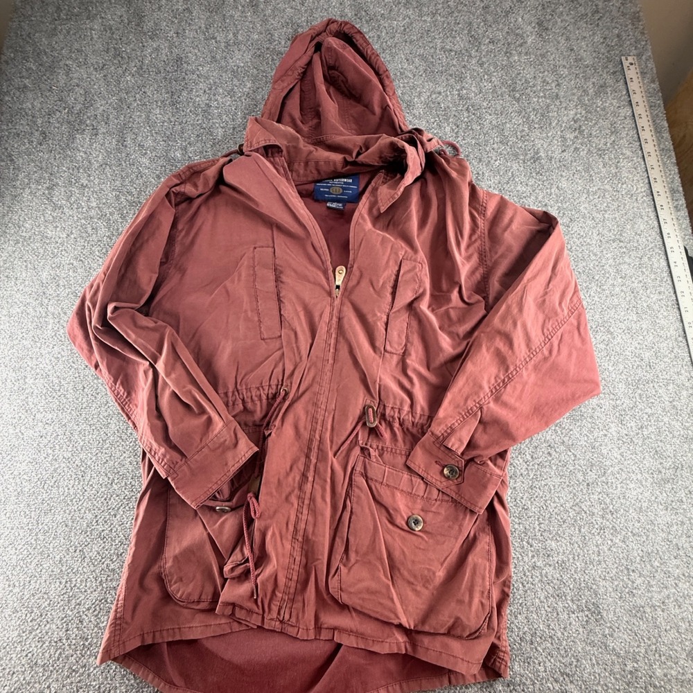 Gap Genuine Classic Outerwear Hooded Field Jacket Burgundy Red Small 99535-0031